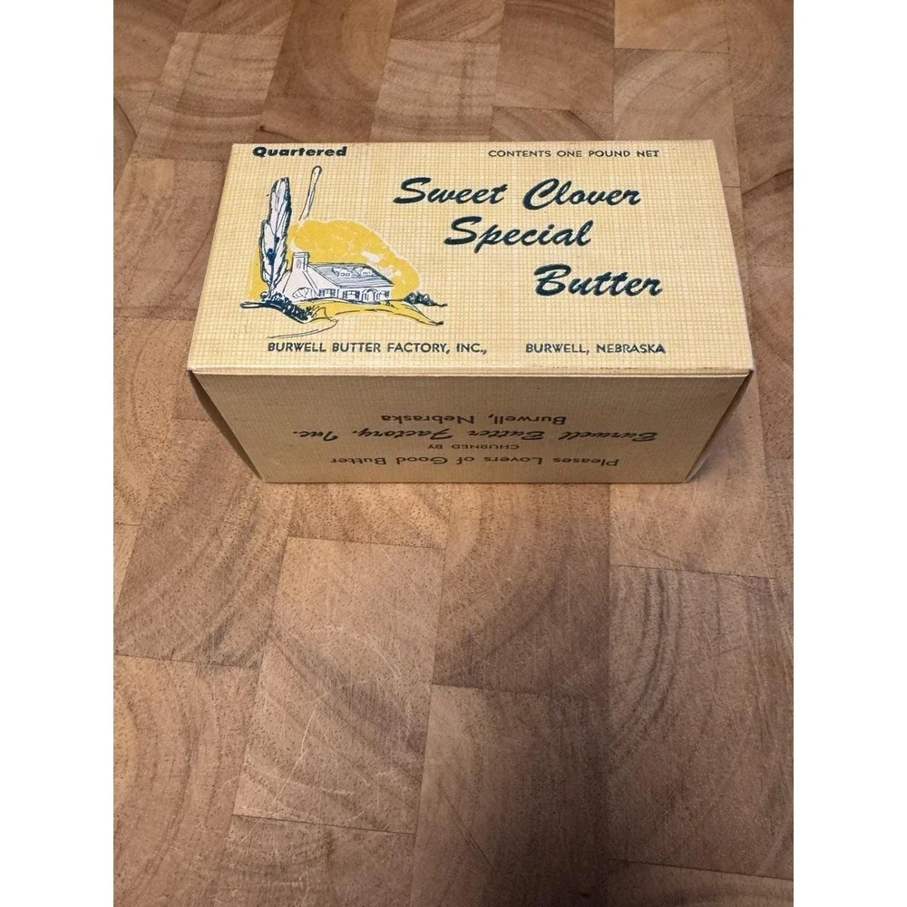 Vintage Sweet Clover Special‎ Butter House pic Burwell Nebraska unused mint